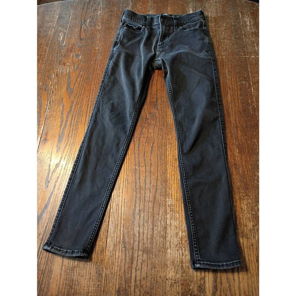New 26x30 Hollister Skinny Black Denim Jeans Pockets Belt Loops Casual Pants